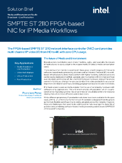 適用於 IP 媒體工作流程的 ST 2110 FPGA 型 NIC