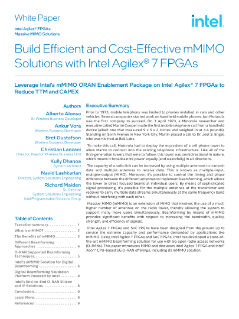 採用 Intel® Agilex™ FPGA 的 mMIMO ORAN 無線電